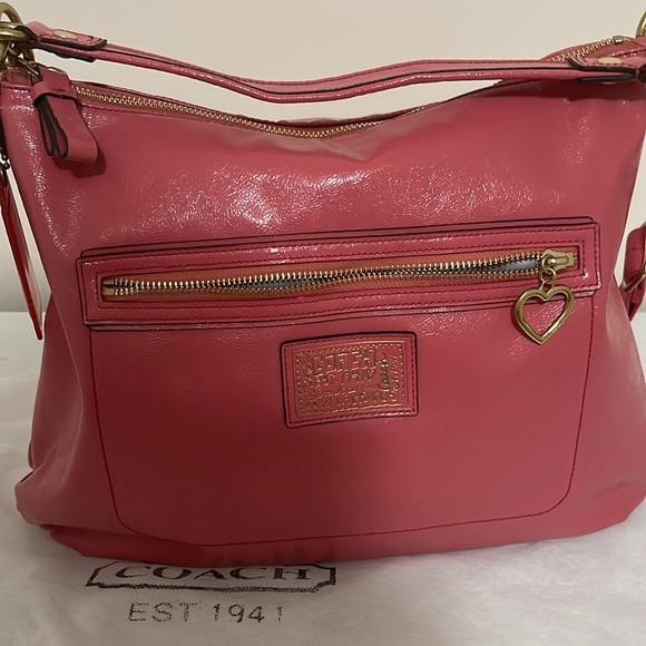 Coach Poppy bright pink all leather, no callouts. Vintage...